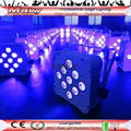 9leds x18w RGBAW+UV 6 colors wireless dmx par light  led flat par can 3