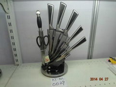 7PCS KITCHEN KNIFE SET WITH ACRYLIC BLOCK