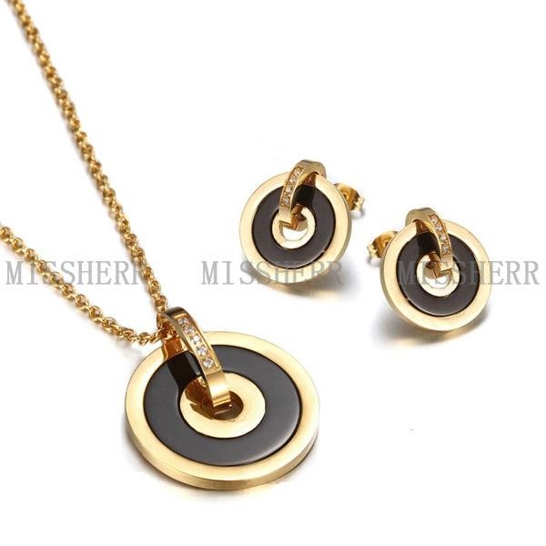 High quality statement necklace Gold Circle pendant jewelry 2