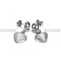 Beautiful Colour Heart Shape Drop Earring SCE053STGC  1