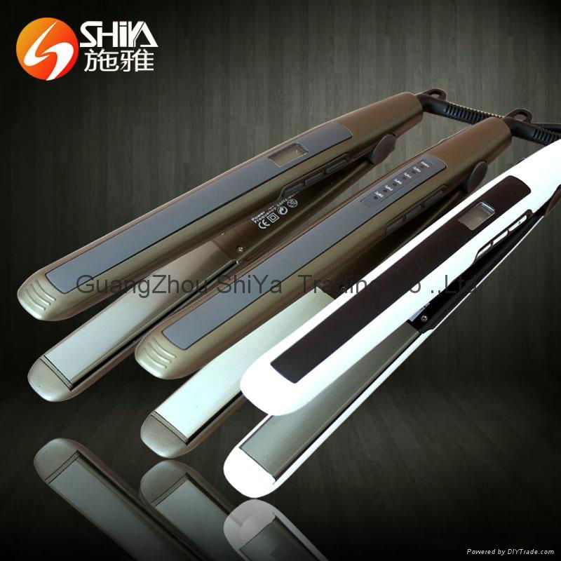 Professional new hair styling tools LCD/LED flat iron hair straightener