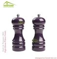 Wood Pepper Mill and Salt Grinder with Ceramic grinding mechanism   Set of Two 1