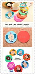 Soft PVC cartoon coaster