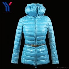 2014 New Design Womens Outdoor  Duck Thick Padding Down Jacket