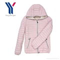 Pink  light warm winter duck down jacket for young girl 1