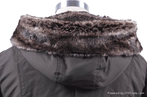 100% polyester thick cotton filling long Style warm Winter outdoorcoat with fur 3