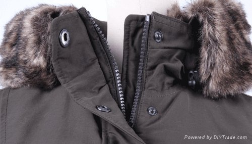 100% polyester thick cotton filling long Style warm Winter outdoorcoat with fur 5