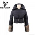 Wholesale Price Short Style Black Fashion Winter cotton padded Coat 2014 new arr 1