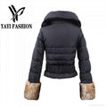 Wholesale Price Short Style Black Fashion Winter cotton padded Coat 2014 new arr 2