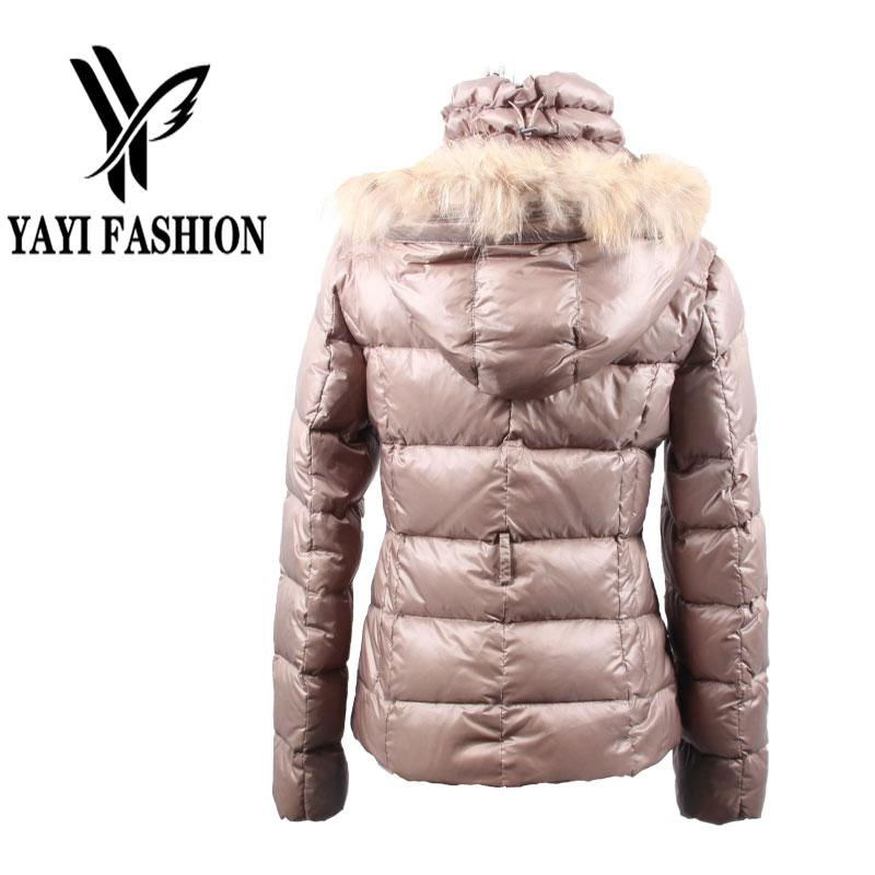 Double-breasted cotton thick filling high quality warm winter women outcoat  2