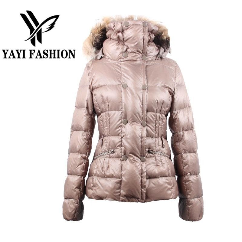 Double-breasted cotton thick filling high quality warm winter women outcoat 