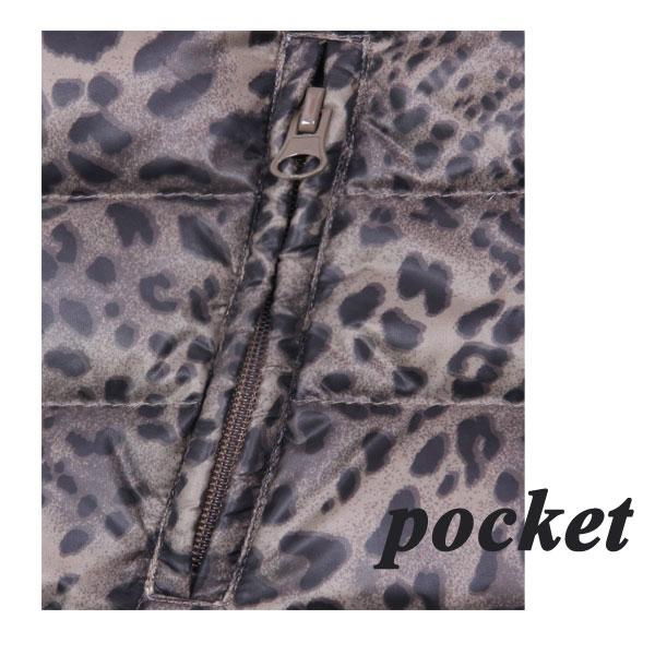 2014 Ladies Leopard Print Duck Down Vest with hood 5