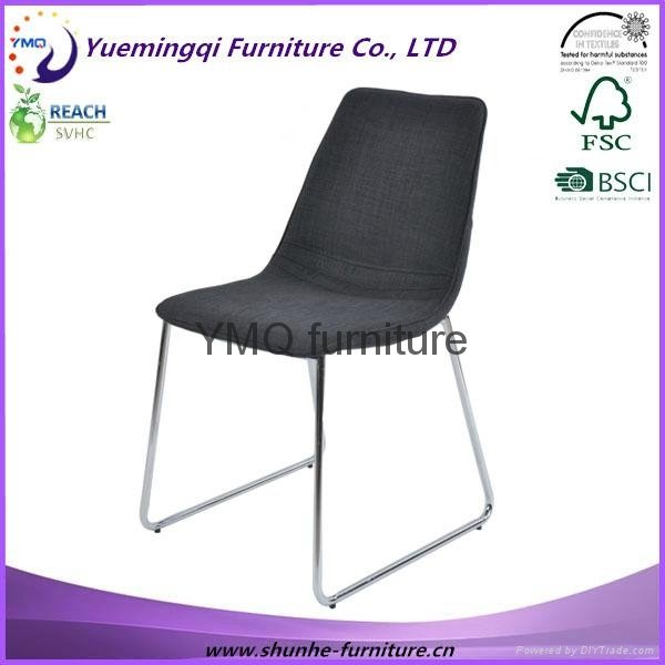 Fashion furniture modern metal leather dining room chair 2