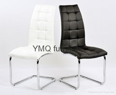 Enduring hot selling black china modern leather dining chair