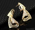 New 18 k Gold austrian Crystal Necklace Bracelet Earring Ring Jewelry Set 3