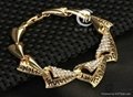 New 18 k Gold austrian Crystal Necklace Bracelet Earring Ring Jewelry Set 4
