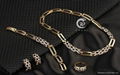 New 18 k Gold black punctation austrian Crystal Jewelry Set 1