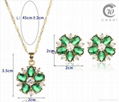 Top quality copper and starlite Crown molding zircon fashoion Jewelry Set 1