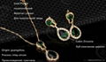 Top quality copper and starlite Crown molding zircon fashoion Jewelry Set 2