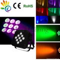 9*6W battery led wireless dmx par light