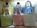 Woven hand-made PU leather handbags 3