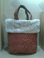 Woven hand-made PU leather handbags 4