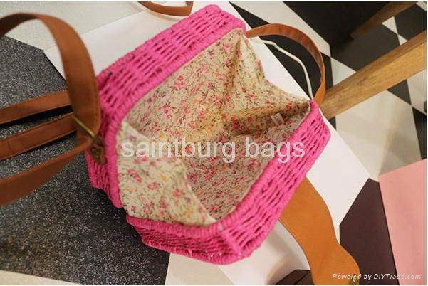 Sweet woven lady handbags 5