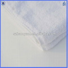 white hotel face towel