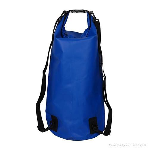 500D PVC tarpaulin waterproof dry bag with roll top and  double shoulder straps