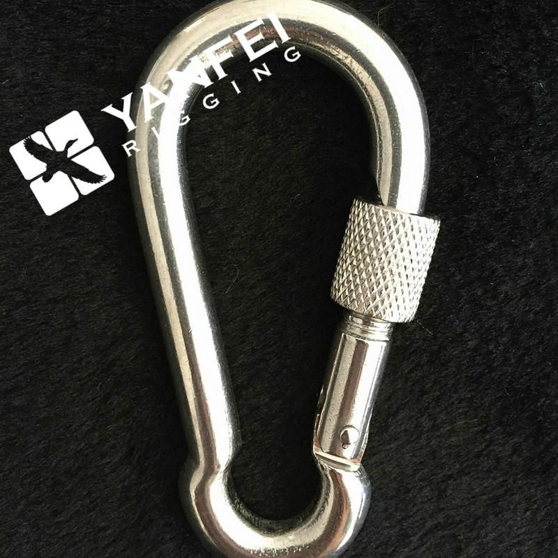 DIN5299D Stainless Steel Spring Snap Hook With Eyelet 4