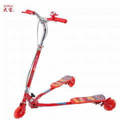 three wheels frog kick scooter 