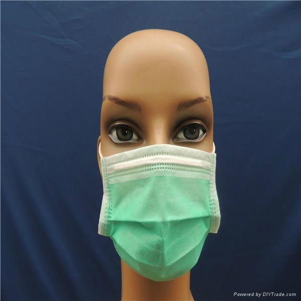 3ply (PP+PP+PP) disposable surgical face mask with earloop GTA002 Guangtai (China