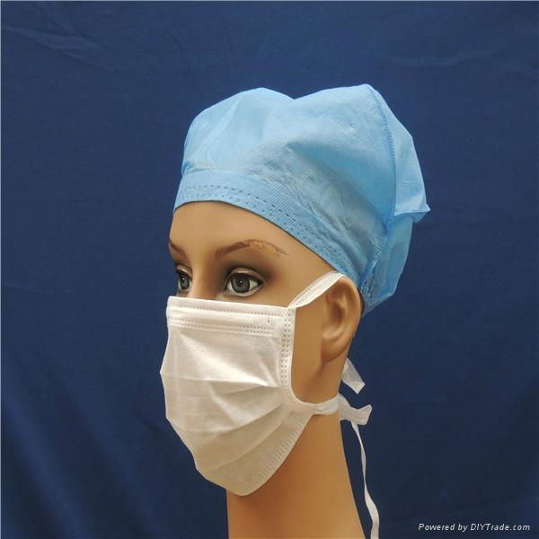 3ply disposable non-woven face mask tie on 2