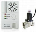 Toxic Combustible Gas Detector Alarm With Shut Off Valve  