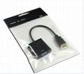 Built-in 1080p Chipset Converter HDMI to VGA with Audio Cable Micro Mini HDMI Ma 2