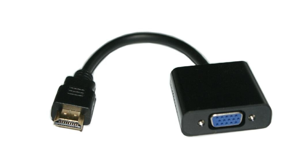 Built-in 1080p Chipset Converter HDMI to VGA with Audio Cable Micro Mini HDMI Ma 5