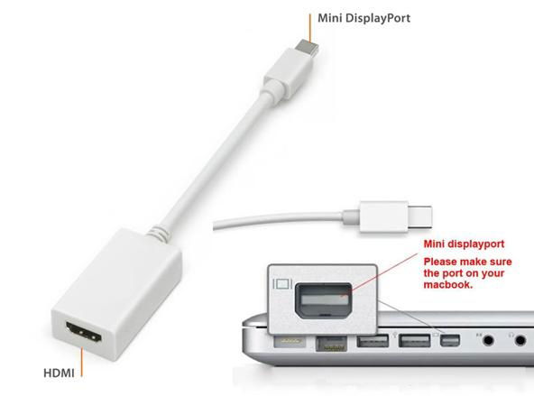 Mini Display Port DP Thunderbolt to HDMI Cable Adapter 3