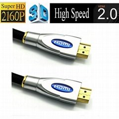 24k Gold Plated Nylon Net HDMI 2.0 V Cable with 2160P 4K*2K 3D Ethernet 1.5 M