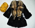 100% fur natural rex rabbit fur coat