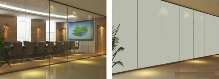 smart glass partition office wall with aluminum frame 2