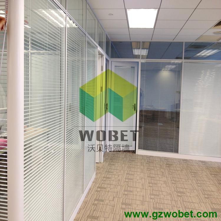 office partition glass wall with Louver