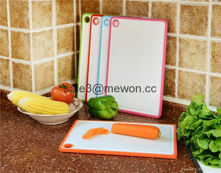fashional design plastic cutting board with anti-slip 3