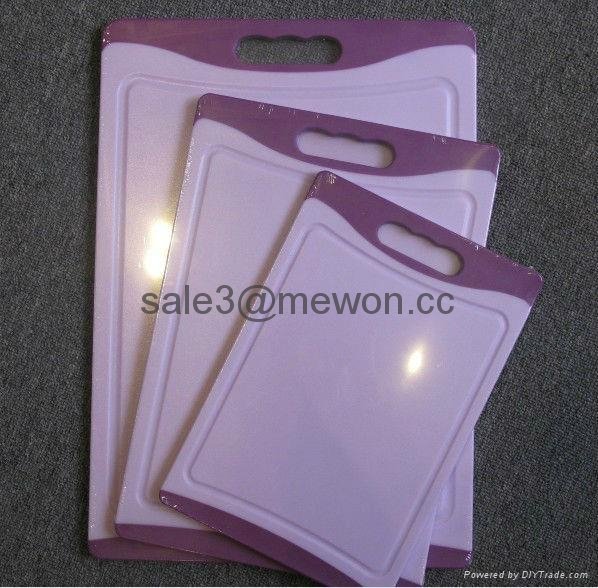 Hot selling double colour Anti-bacteria cutting board 4