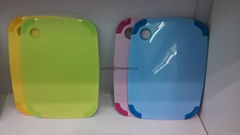 2014 New design wholesale double color Plastic Cutting  Board 