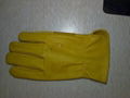 golden yellow leather glove 1