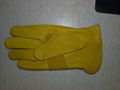 golden yellow leather glove 2