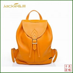  GF-J110 Fashion Design Tangerine Geniune Leather Backpack for Ladies 