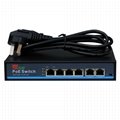 4 ports 10/100Mbps POE switch with 2 ports uplink