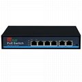 4 ports 10/100Mbps POE switch with 2 ports uplink 2