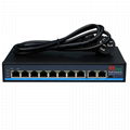 8 ports 10/100Mbps POE switch with 2